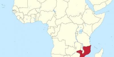 Mapa Mozambike afrikan