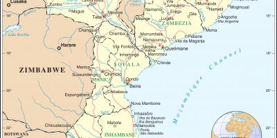 Aireportuak Mozambike mapan