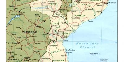 Mapa Mozambike mapa zehatza